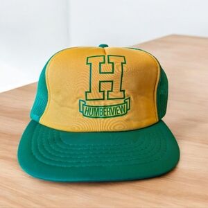 NWOT Vintage Yellow and Green Humberview Trucker Snapback Hat